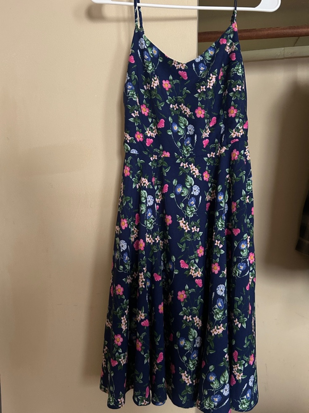 Old Navy Navy Floral Sundress with Pink & Green Accents
